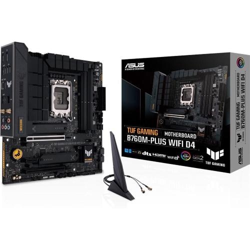 Osnovna plošča Asus TUF GAMING B760M-PLUS II, črna