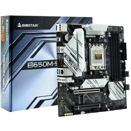 Osnovna plošča Biostar B650M-SILVER, črna/srebrna