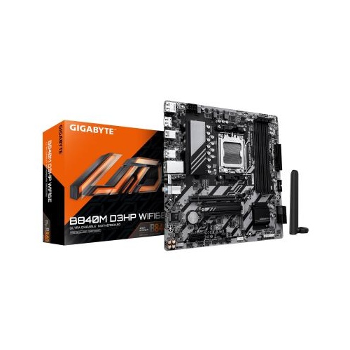 Osnovna plošča Gigabyte B840M D3HP AM5, DDR5, WiFi 6E, mATX, HDMI/DP