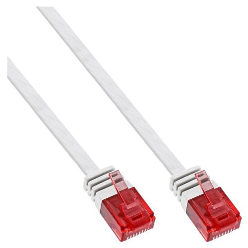 Ploščati patch kabel U/UTP Cat6 bel 2m