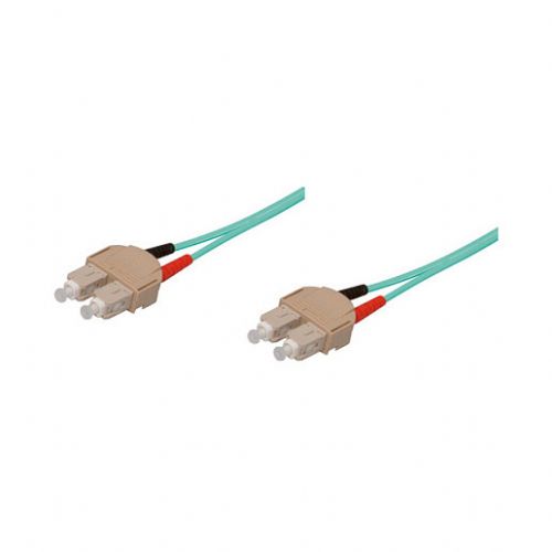 Optični patch kabel, dupleks OM3 (večmodni, 50/125) SC/SC, LSZH, zamenljiva polarnost, 0,5 m, Good Connections®