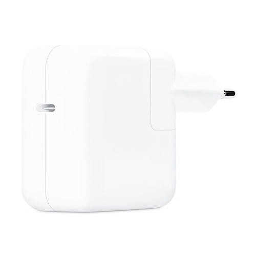 Power adapter Apple USB-C 30 W,združljiv z vsemi napravami USB‑C, bela