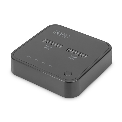 Priklopna postaja Digitus Dual M.2 NVM SSD Docking Station, USB-C, M.2 SSD, črna