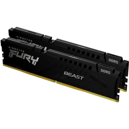 RAM Kingston DIMM 32 GB DDR5-6000 (2x 16 GB) Dual-Kit (¸,35 V; CAS CL 36, KF560C36BBE2K2-32, FURY Beast Black, INTEL XMP, AMD EXPO)