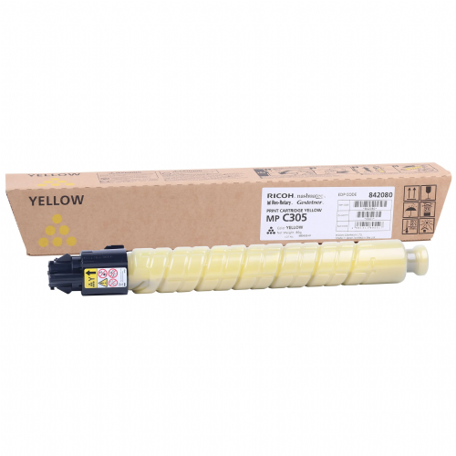 Ricoh Toner MP C305E rumen (842080) (841597) rumen, originalen toner