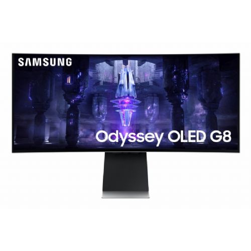 Monitor Samsung Odyssey S34BG850SU, 86,36 cm (34), 3440 x 1440, OLED, 0,03 ms, 250 cd/m2, 175 Hz, DP, HDMI, USB-C (65 W), Bluetooth