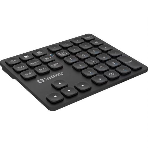 Razširitvena prenosna tipkovnica Sandberg Wireless + BT Numeric Keypad Pro