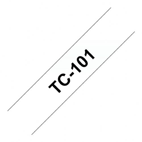 Kaseta z brezbarvnim/črnim trakom za etikete Brother 12 mm TC101