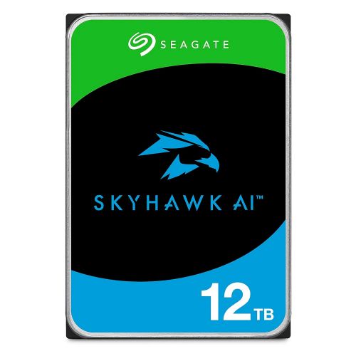 Vgradni HDD-disk Seagate AI Skyhawk, Surveillance Video Optimized, 12 TB, SATA, 6 Gb/s, 512 MB predpomnilnika, 3,5-palčni CMR, Helij