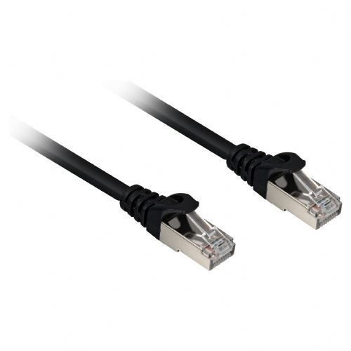 Sharkoon patchkabel RJ45 Cat.6a SFTP (črn. 15 metrov. LSOH (brez halogenskih vtičnic))