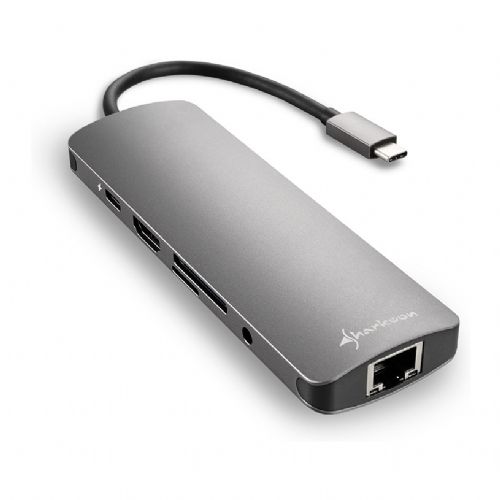 Sharkoon USB 3.0 Type-C kombinirani adapter (temno siv)