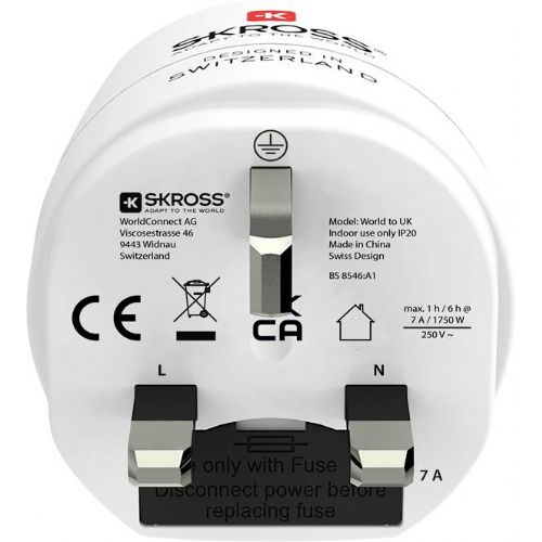 Potovalni adapter Skross 1.500231C-E, univerzalna uporaba, 100–250 V, do 2,5 A