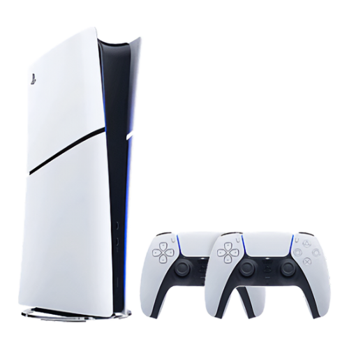 Igralna konzola Sony PlayStation 5 Slim Digital Edition 1TB with 2 kontrolerja bela