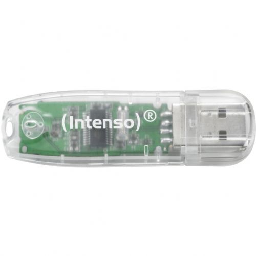 STICK 32GB USB 2.0 Intenso Rainbow Line Transparent