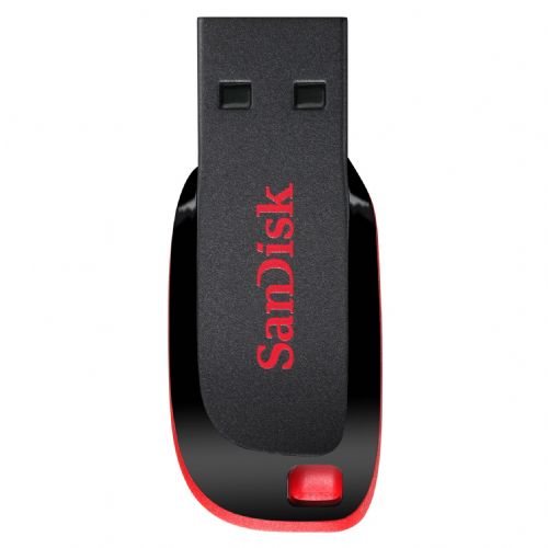 USB KLJUČEK 64GB USB 2.0 SanDisk Cruzer Blade črn/rdeč