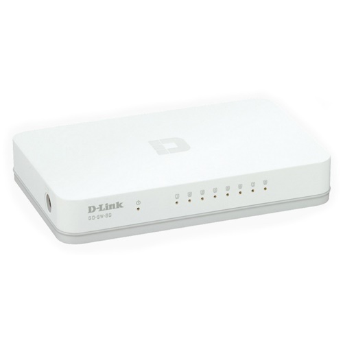 Stikalo D-Link GO-SW-8G, bela