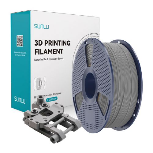 Filament za 3D tiskanje Sunlu ABS Gr siva, visoka mehanska trdnost, odpornost na udarce, enostavna obdelava, trpežnost, dimenzijska stabilnost