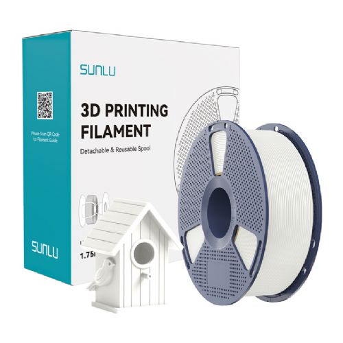 Filament Sunlu ASA, 1,75 mm, 1 kg, UV odpornost, bele barve