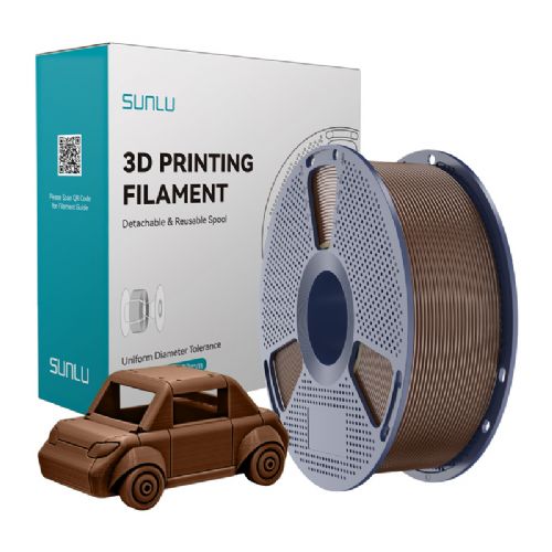 Filament za 3D tiskanje Sunlu PETG CB kavno rjava, vzdržljiv, visoka odpornost na udarce, odlična medplastna adhezija, primeren za notranjo in zunanjo uporabo