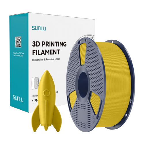 Filament za 3D tiskanje Sunlu PLA HS Y rumen, visokohitrostni, gladke površine, odlični previsi, hitro strjevanje, široka združljivost