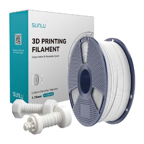Filament za 3D tiskanje Sunlu ABS HS W bel, 1,75 mm, visokohitrostni, toplotna odpornost 91 °C, udarna trdnost 10 kJ/m²