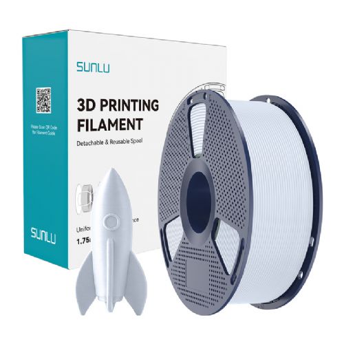 3D filament Sunlu PLA HS W, 1,75 mm, 1 kg, visokohitrostni PLA, bele barve