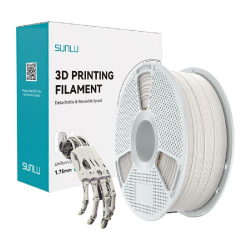 Filament za 3D tiskanje Sunlu PA Easy naravno bela, najlonski kopolimer PA6/66, premer 1,75 mm, visoka trdnost, toplotna odpornost do 121 °C