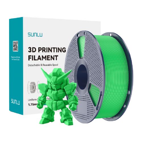 Filament za 3D tiskanje Sunlu PLA+ 2.0G, zelen, 1,75 mm, hitrost tiskanja do 300 mm/s, visoka natančnost, povečana vzdržljivost