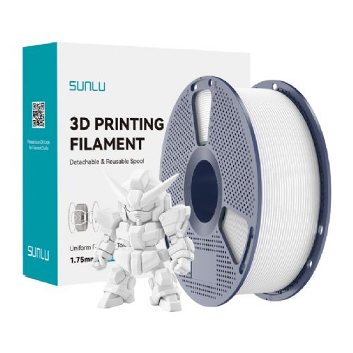 Filament za 3D tiskanje Sunlu PLA+ 2.0 W bel, 1,75 mm, visoka trpežnost, hiter tisk do 300 mm/s, natančna toleranca ±0,02 mm