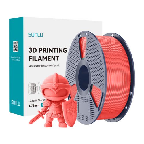 Filament za 3D tiskanje Sunlu PLA+ CR češnja 1,75 mm, visoka udarna odpornost, enakomerno navijanje, natančnost ±0,02 mm, enostavna uporaba