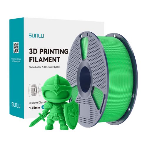 Filament za 3D tiskanje Sunlu PLA+ G zelen, 1,75 mm, visoka vzdržljivost, nizko krčenje, gladko tiskanje
