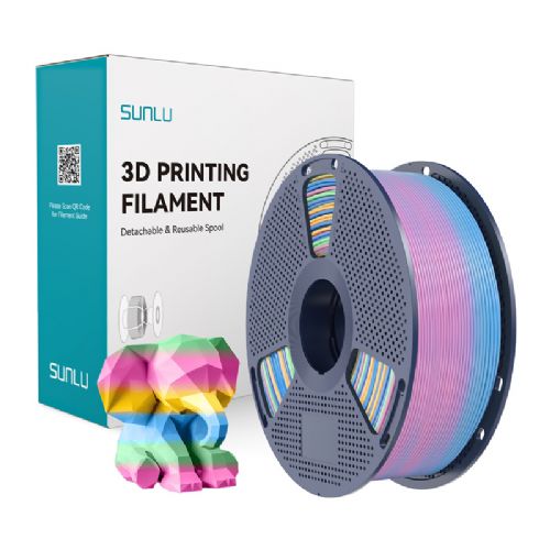 Filament za 3D tiskanje Sunlu PLA R 04 mavrica, večbarvni gradient, ±0,02 mm, za FDM tiskalnike