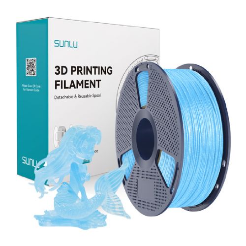 Filament za 3D tiskanje Sunlu PLA Twinkling sijoče moder, 1,75 mm, svetleč učinek, 1 kg