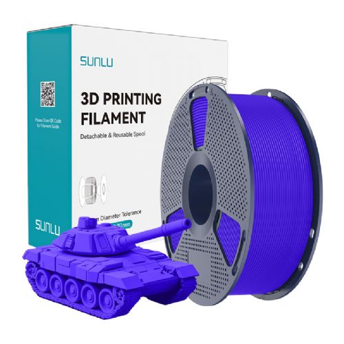 Filament za 3D tiskanje Sunlu PLA+ HS modra, 1,75 mm, visokohitrostni, visoka udarna trdnost, nizko krčenje, odlična slojna vezava