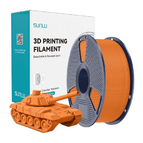 Filament za 3D tiskanje Sunlu PLA+ HS O 1,75 mm, oranžen, visokohitrostni, visoka udarna trdnost, natančnost ±0,02 mm