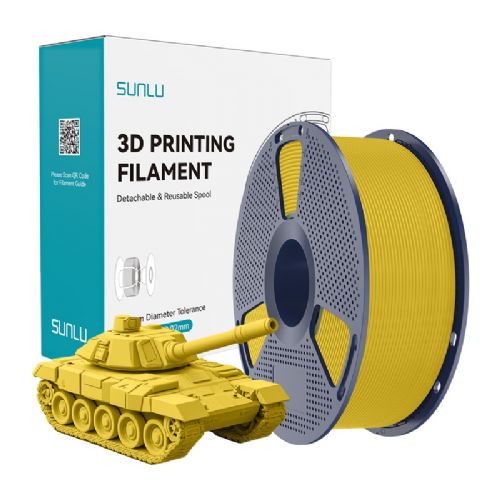 Filament za 3D tiskanje Sunlu PLA+ HS Y rumen, za visokohitrostno tiskanje, odličen oprijem, premer 1,75 mm, visoka natančnost ±0,02 mm, povečana udarna trdnost