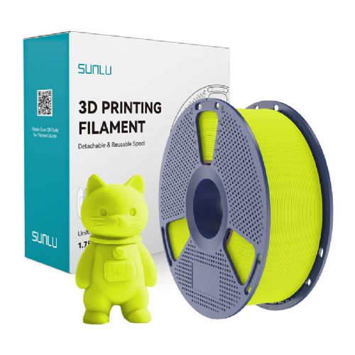 Filament za 3D tiskanje Sunlu PLA M SG svetlo zelen, mat površina, premer 1,75 mm, natančnost ±0,02 mm, 1kg, biorazgradljiv