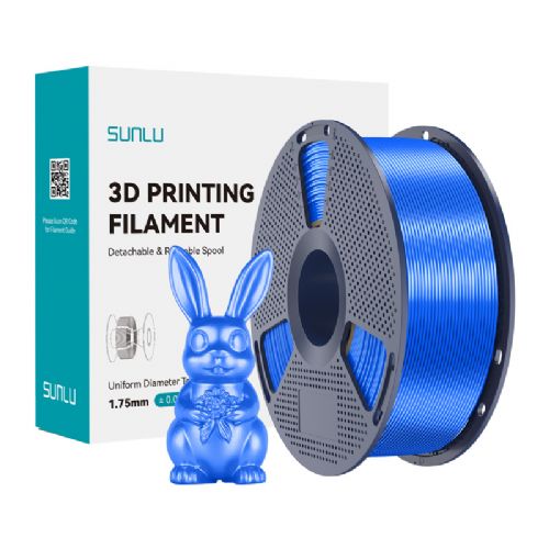 Filament za 3D tiskanje Sunlu PLA+ Svileni modra, sijajen zaključek, visoka natančnost ±0,02 mm, enostavno tiskanje, združljiv z večino FDM tiskalnikov