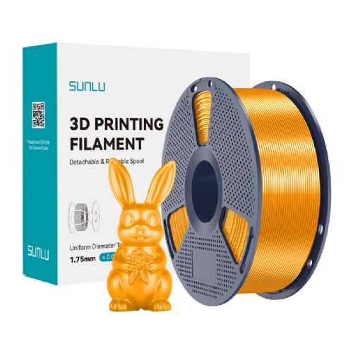 Filament za 3D tiskanje Sunlu PLA+ svileni medenina, sijajen svilnat zaključek, visoka dimenzijska natančnost ±0,02 mm, minimalno krčenje, enostavno tiskanje, široka združljivost