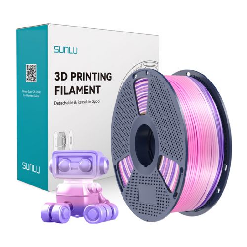 Filament Sunlu PLA+ Silk Rainbow 03, 1,75 mm, 1 kg, svileni mavrični učinek, mavrične barve