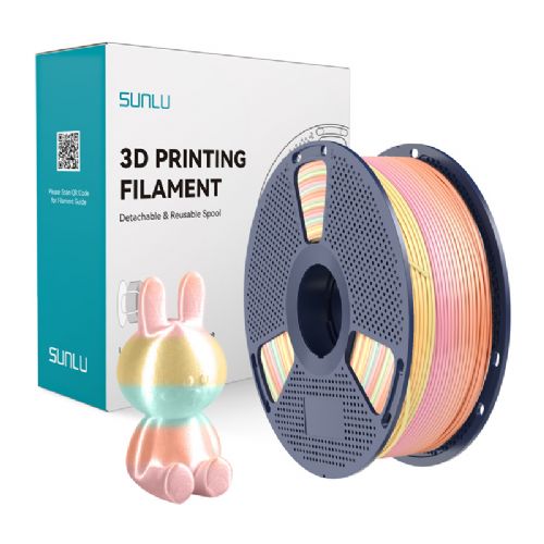 Filament za 3D tiskanje Sunlu PLA+ Svila R 05, mavrična barva, sijajen zaključek, premer 1,75 mm, brez mehurčkov