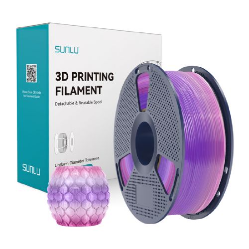 3D filament Sunlu PLA TR 03, 1,75 mm, 1 kg, PLA Rainbow, prozorne mavrične izvedbe