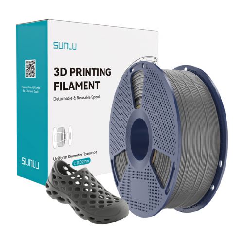 3D filament Sunlu TPU 95A, 1,75 mm, 1 kg, fleksibilni TPU, sive barve