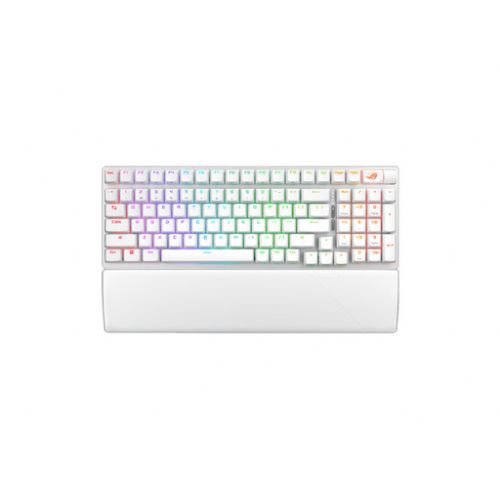 Tipkovnica ASUS ROG Strix Scope II 96 Wireless, bela, ROG NX Snow, PBT, RGB, USB, US