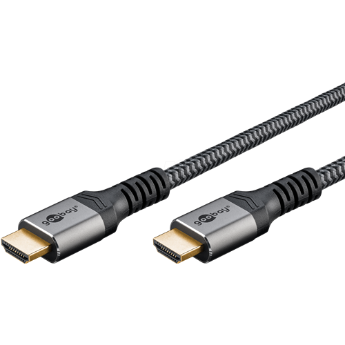 Ultra hitri HDMI kabel Avdio/video Goobay Plus , 8K pri 60Hz (siv, 2 metra)
