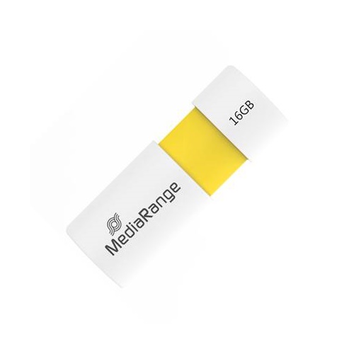 USB ključ MediaRange Color Edition 16 GB, USB-A 2.0, bela/rumena
