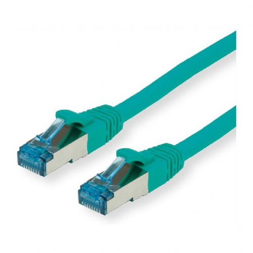VALUE patchkabel Cat.6A (razred EA) S/FTP (PiMF), LSOH, zelen, 0,15 m