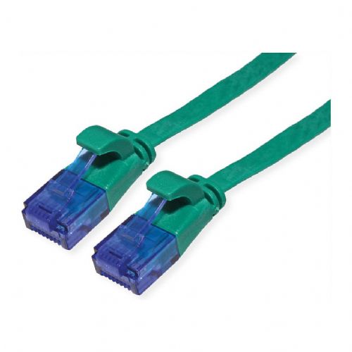 VALUE patchkabel kat. 6A (razred EA) UTP, ekstra tanek, zelen, 0,5 m