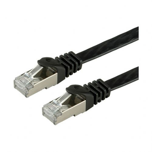 VALUE patch kabel kat. 6 razreda E FTP ekstra raven črne barve 5 m