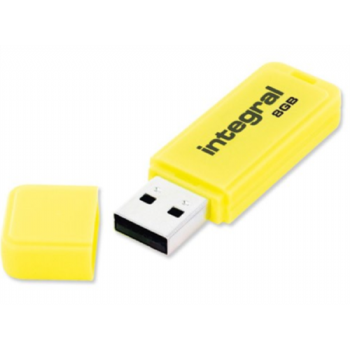 INTEGRAL NEON 8GB USB2.0 rumen spominski ključek - INFD8GBNEONYL 2
